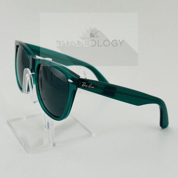 Ray-Ban Sunglasses RB2140 6615B1 WAYFARER Transparent Green w/ Gray Glass Lens - Picture 4 of 9